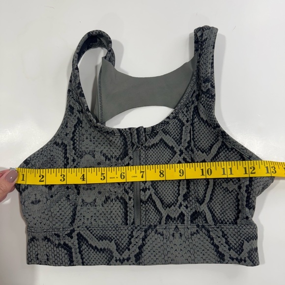 Varley Zip Sports Bra in Black Python Sz XS - Picture 9 of 12